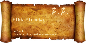 Pikk Piroska névjegykártya