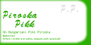 piroska pikk business card